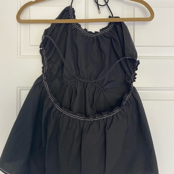 3.1 Phillip Lim black halter gathered peplum style top size 8 - Picture 5 of 8